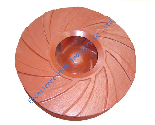 Impeller for centrifugal pump for the corrsive slurries with blunt particles
