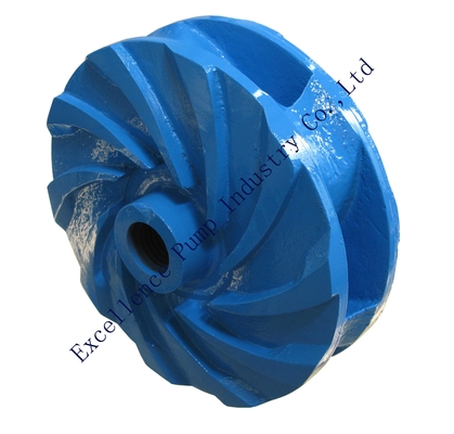 High chrome abrasion resistant impeller for centrifugal pump with blunt particles
